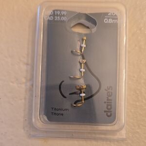 Claire's Titanium Ear Cuff Trio - Gold, Silver, and White